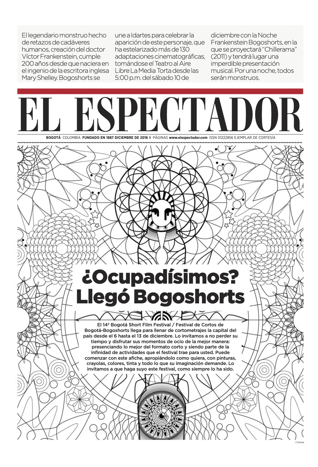 Offset of El Espectador made for BOGOSHORTS Offset of El Espectador made for BOGOSHORTS